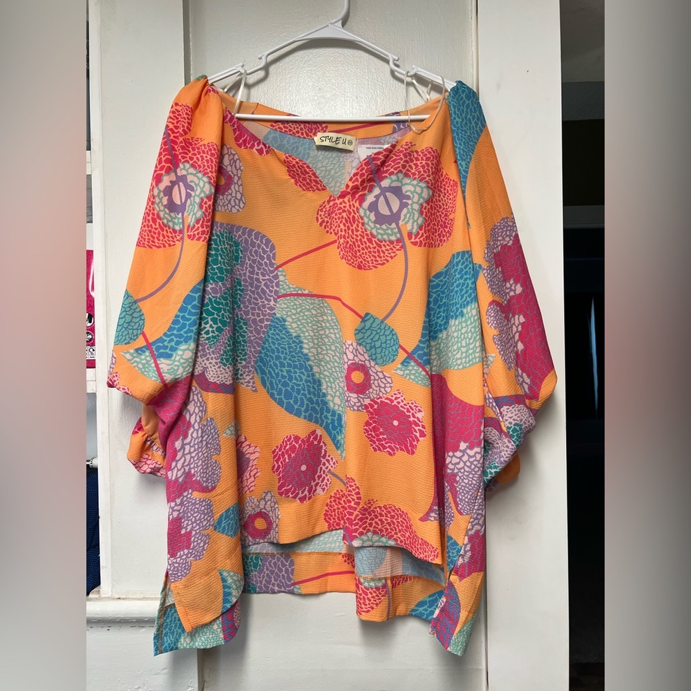 Colorful Floral Women's Blouse